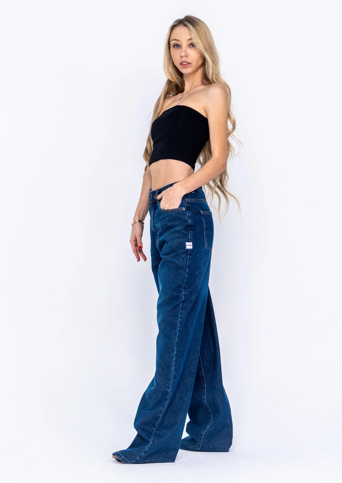 Indigo Wide Leg Jeans