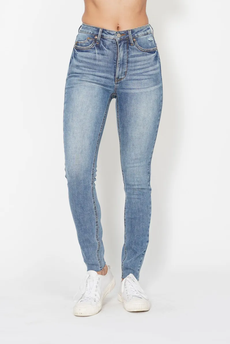 Judy Blue High Waist Tummy Control Vintage Shield Pockets Skinny Jeans