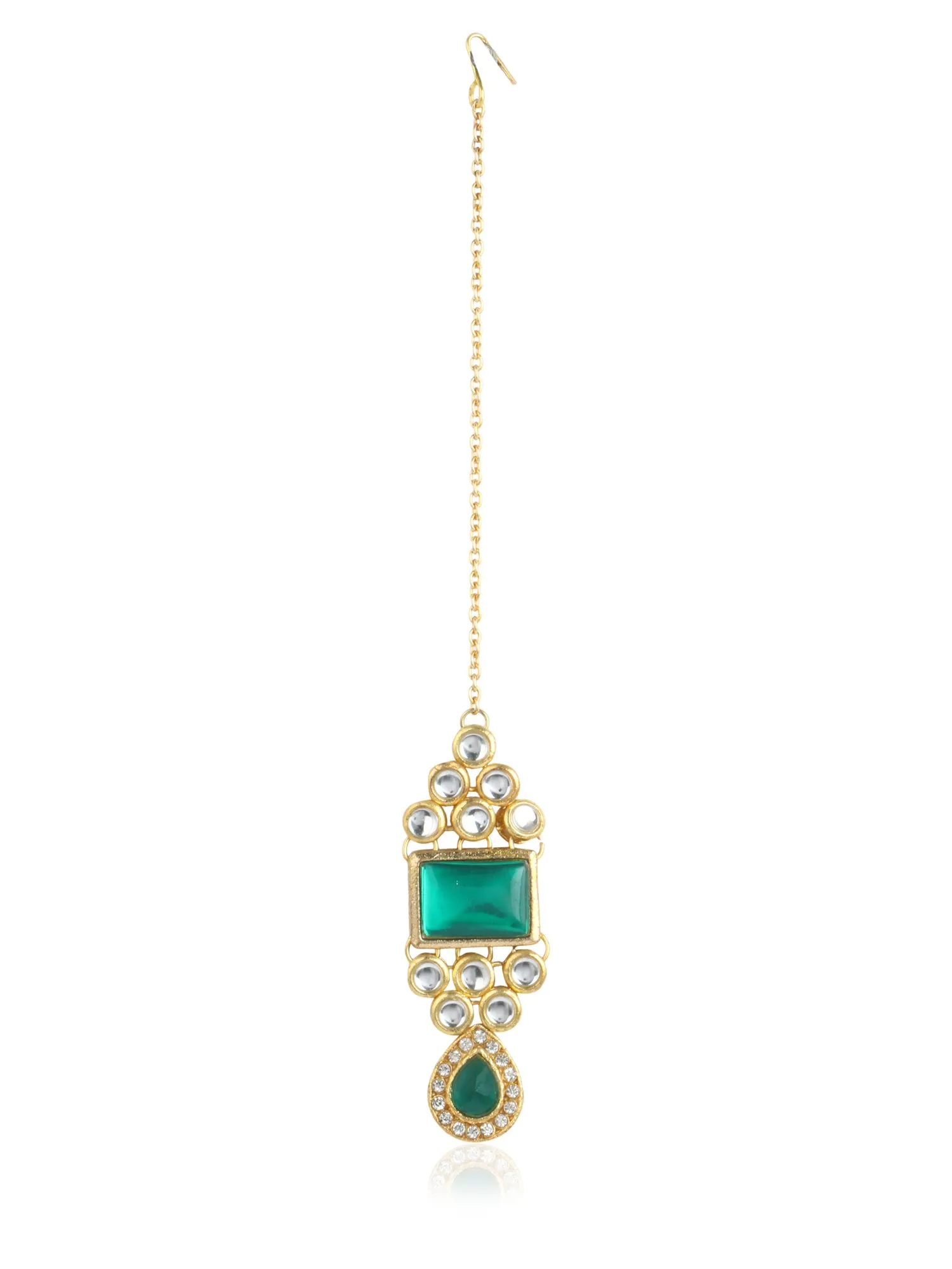Karatcart 22K GoldPlated Kundan Rani Haar Necklace Set for Women