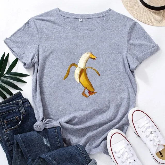Kawaii Banana Duck T-shirt