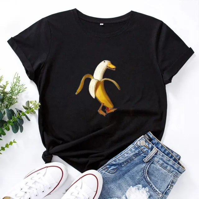 Kawaii Banana Duck T-shirt