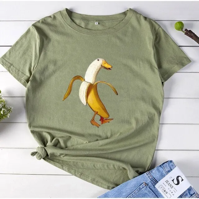 Kawaii Banana Duck T-shirt