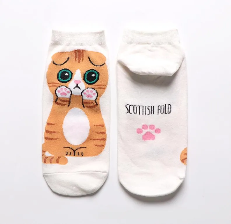 Kawaii Cute Ankle Socks - Scottish Fold