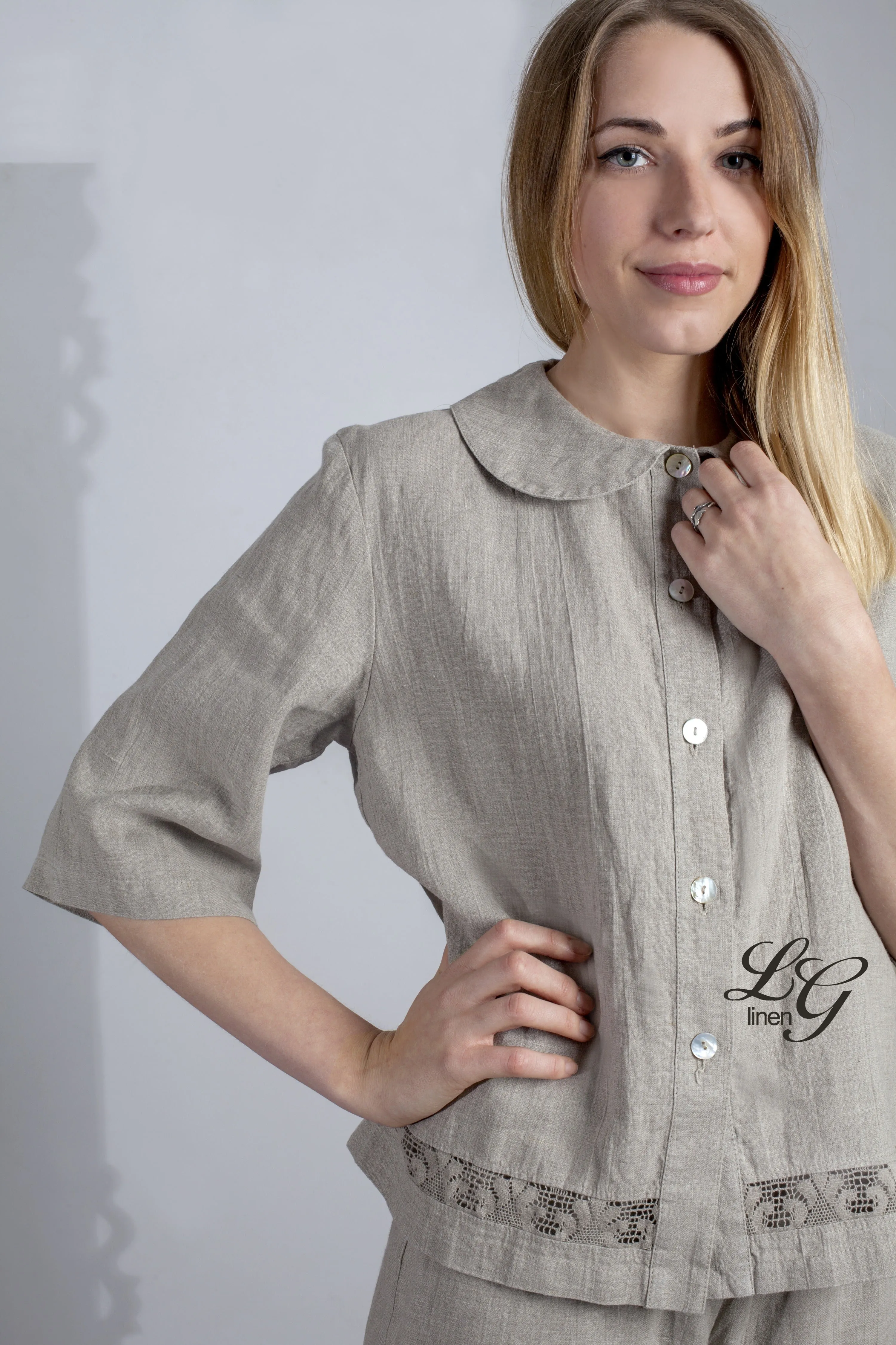Linen Pajama Set VANESSA For Women