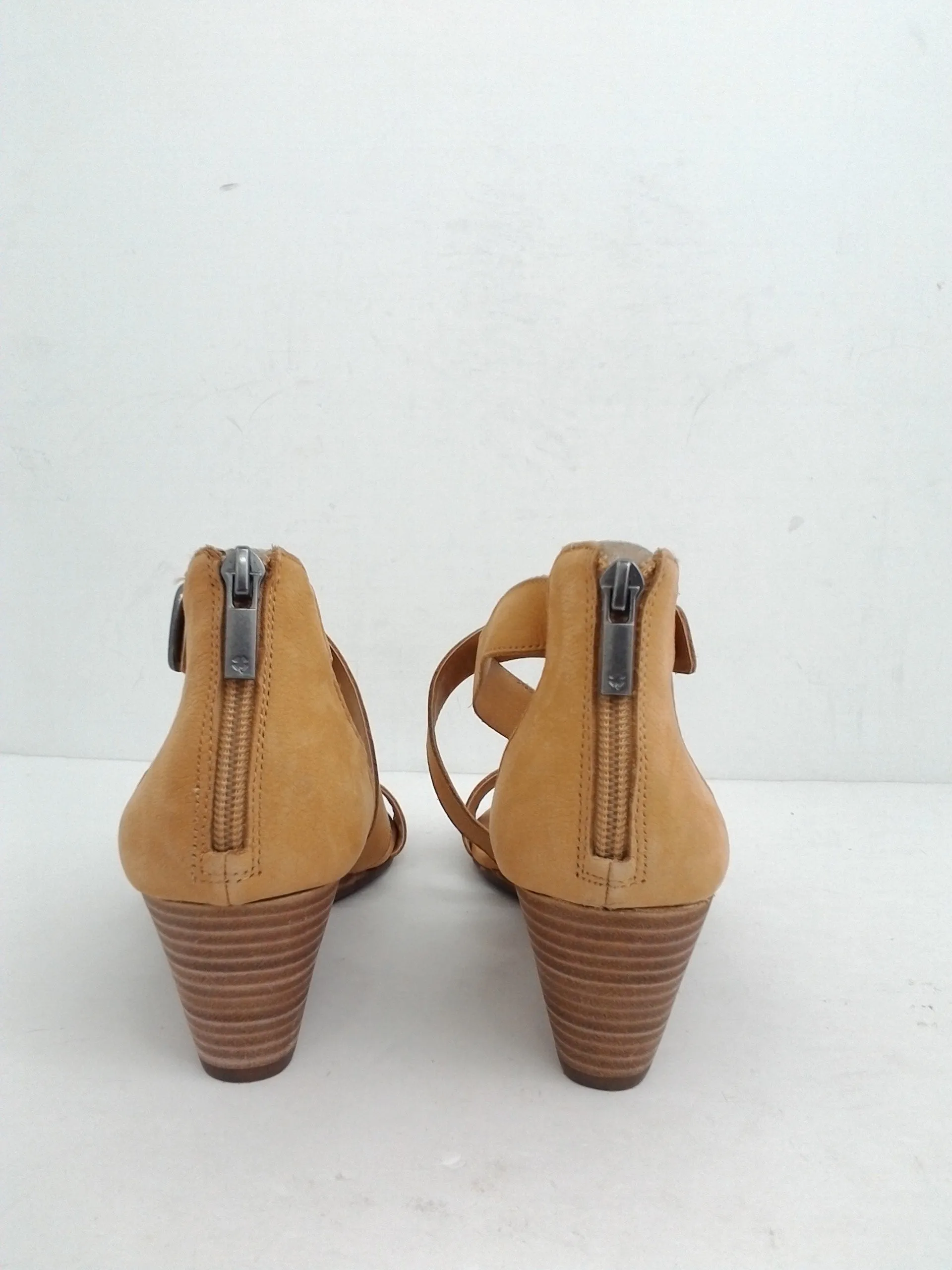 Lucky Brand Women's Jenley Nude Leather Wedge Sandal Size 9 M