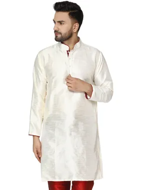 Men's Tunic Cotton Kurta Long Shirt Regular Fit Off white