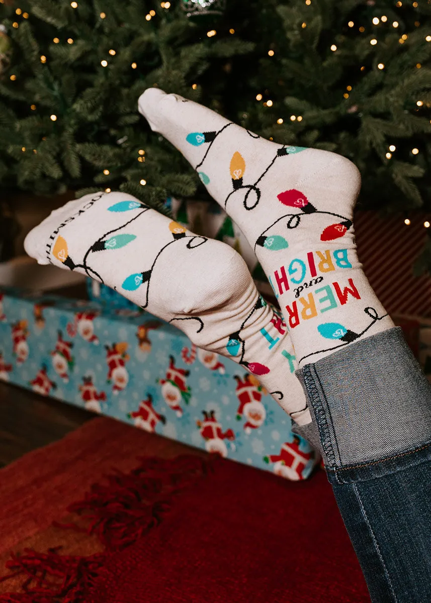 Merry & Bright Christmas Women's Socks