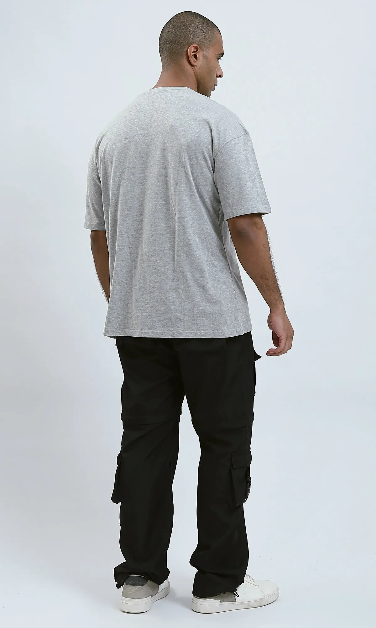 O192447 - Heather Light Grey Round Neck Summer Tee