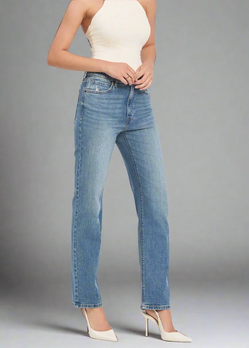 Olsen Super High Rise Classic Straight Leg