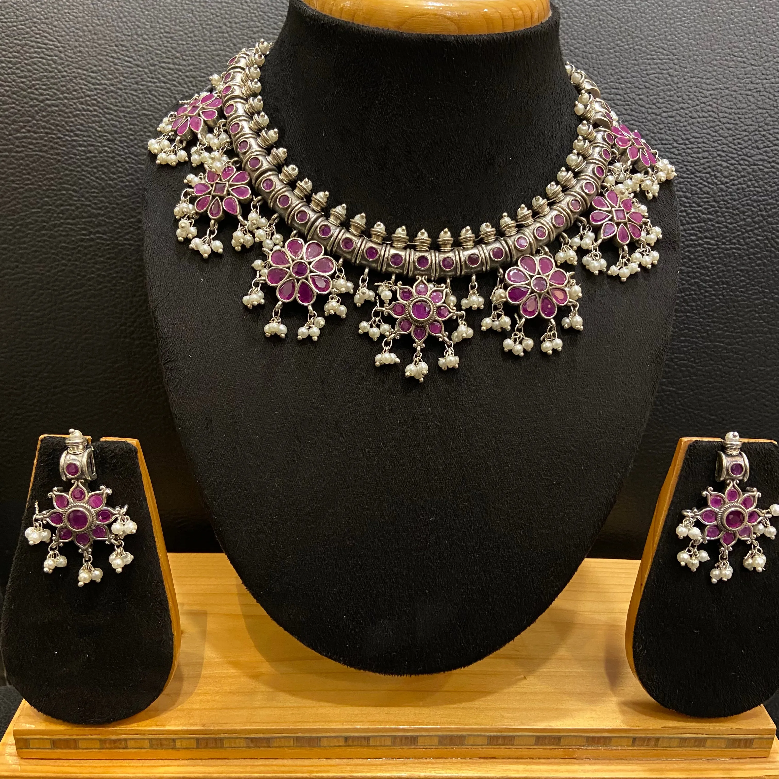 Oxidized Necklace Set 1213-69