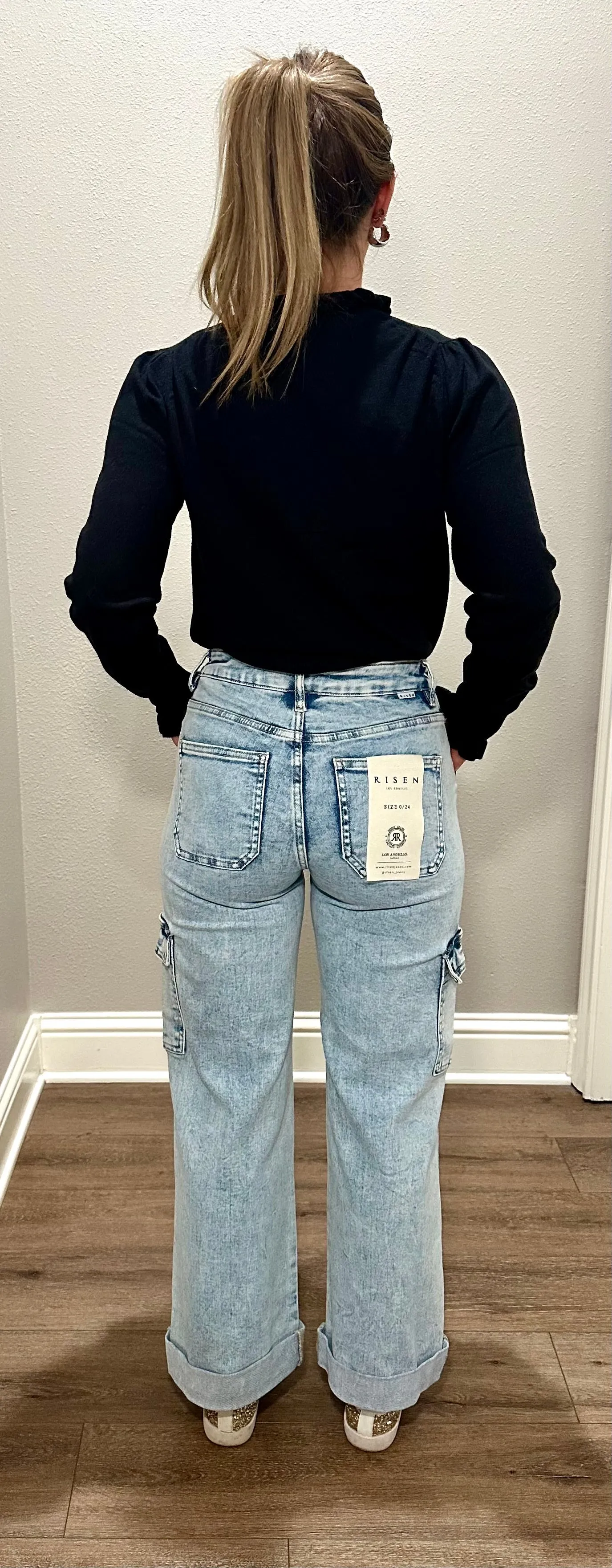 Risen Cargo Wide Leg Jeans