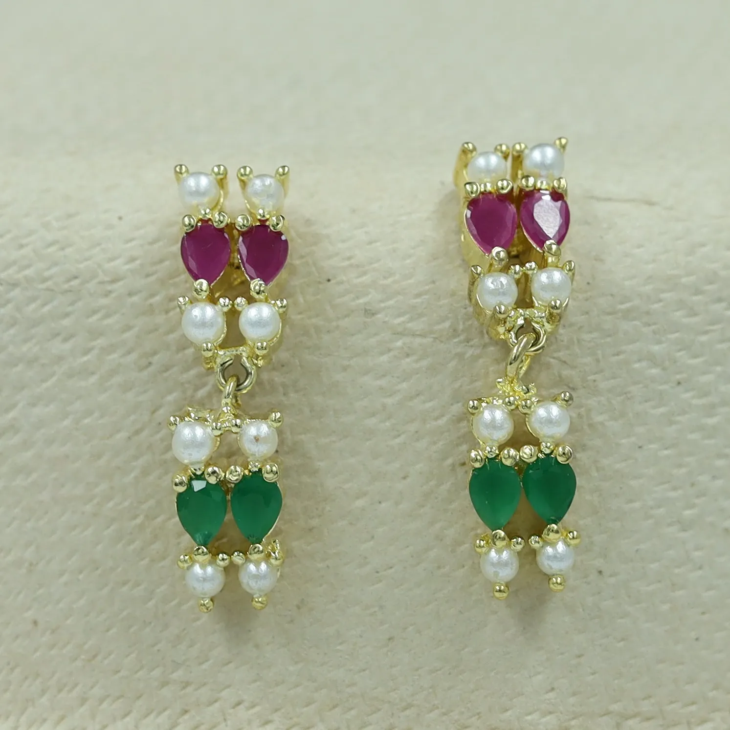 Round Neck Jadau Necklace Set 11541-65