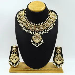 Round Neck Jadau Necklace Set 7775-65