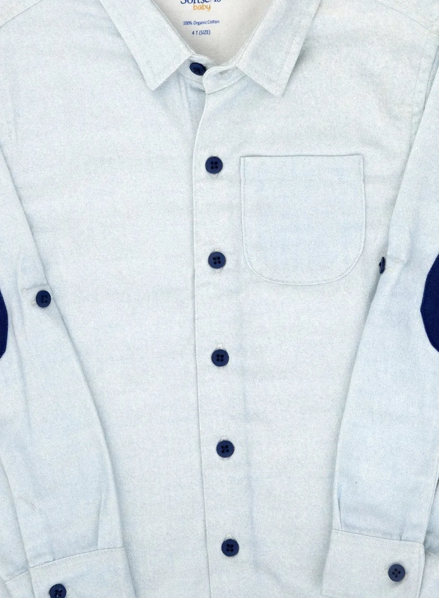 Show Stopper Brushed Twill Shirt with Elbow Patch Detail