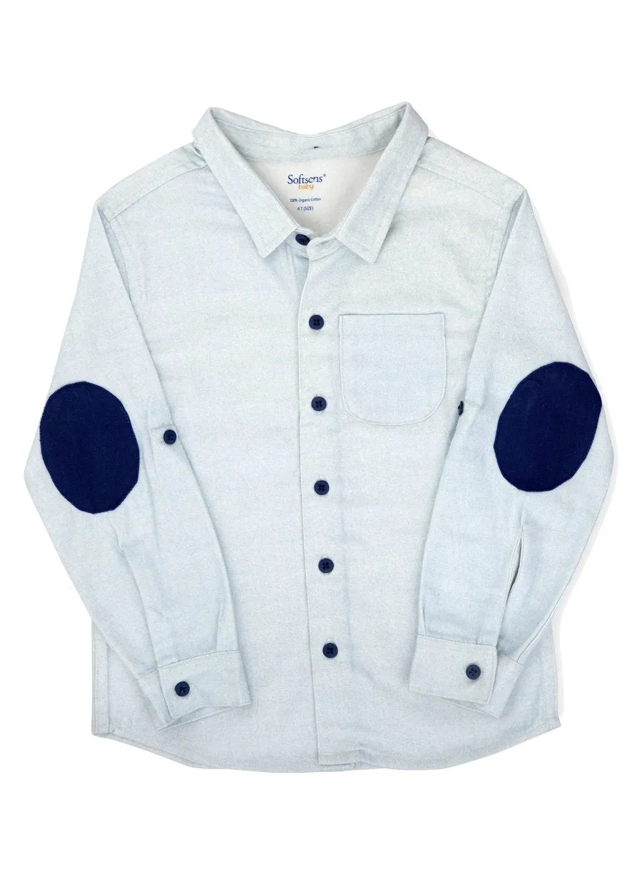 Show Stopper Brushed Twill Shirt with Elbow Patch Detail