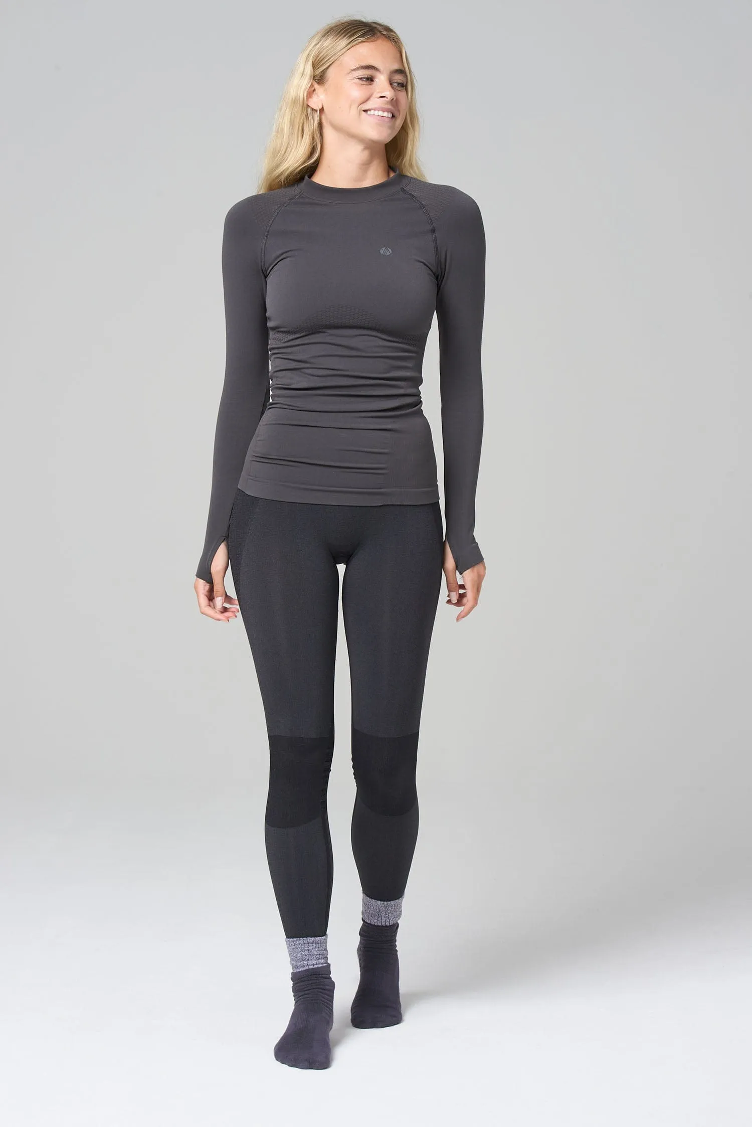 Thermal Seamless Base Layer Top - Charcoal