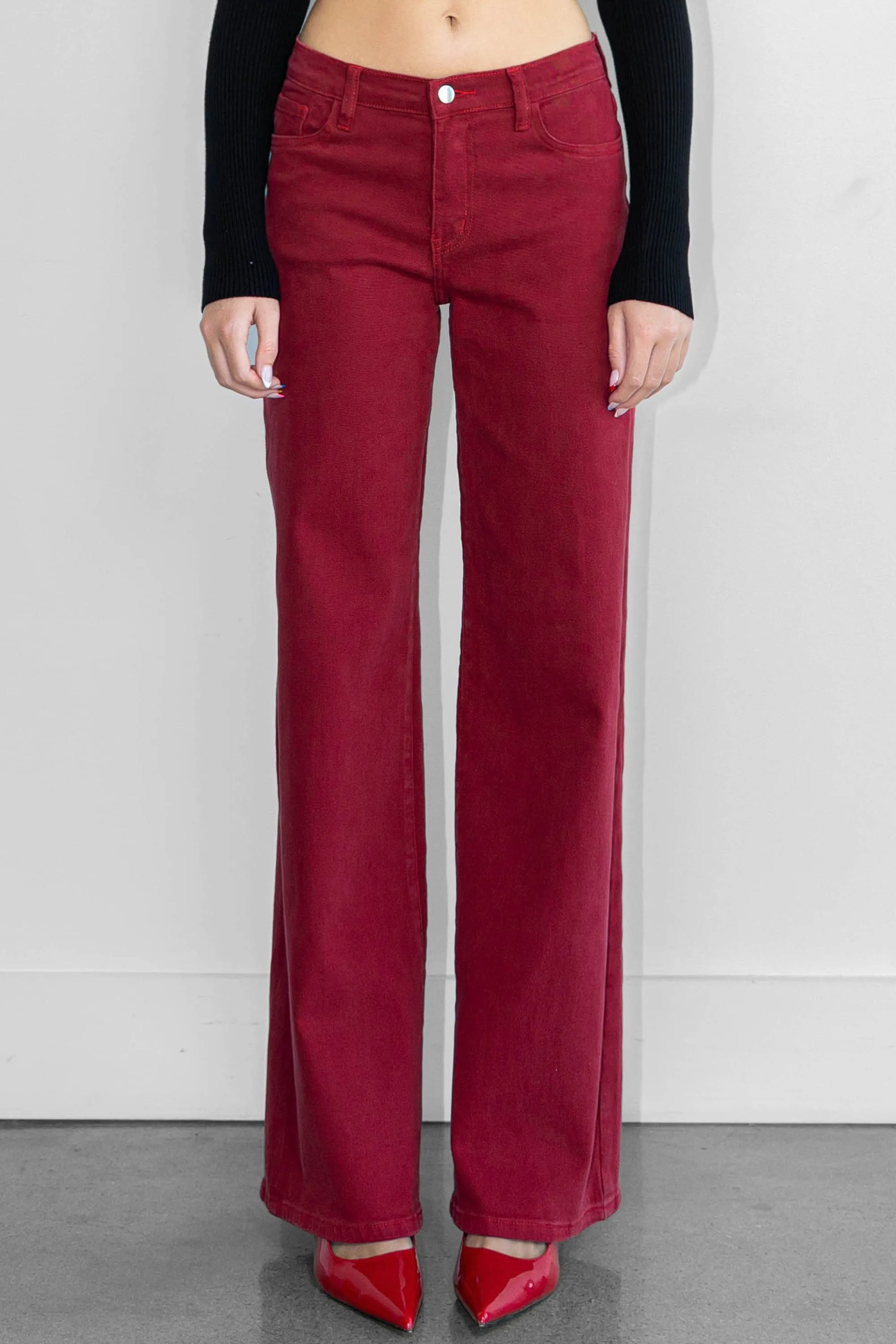 VBRT Color Wide Leg Jeans