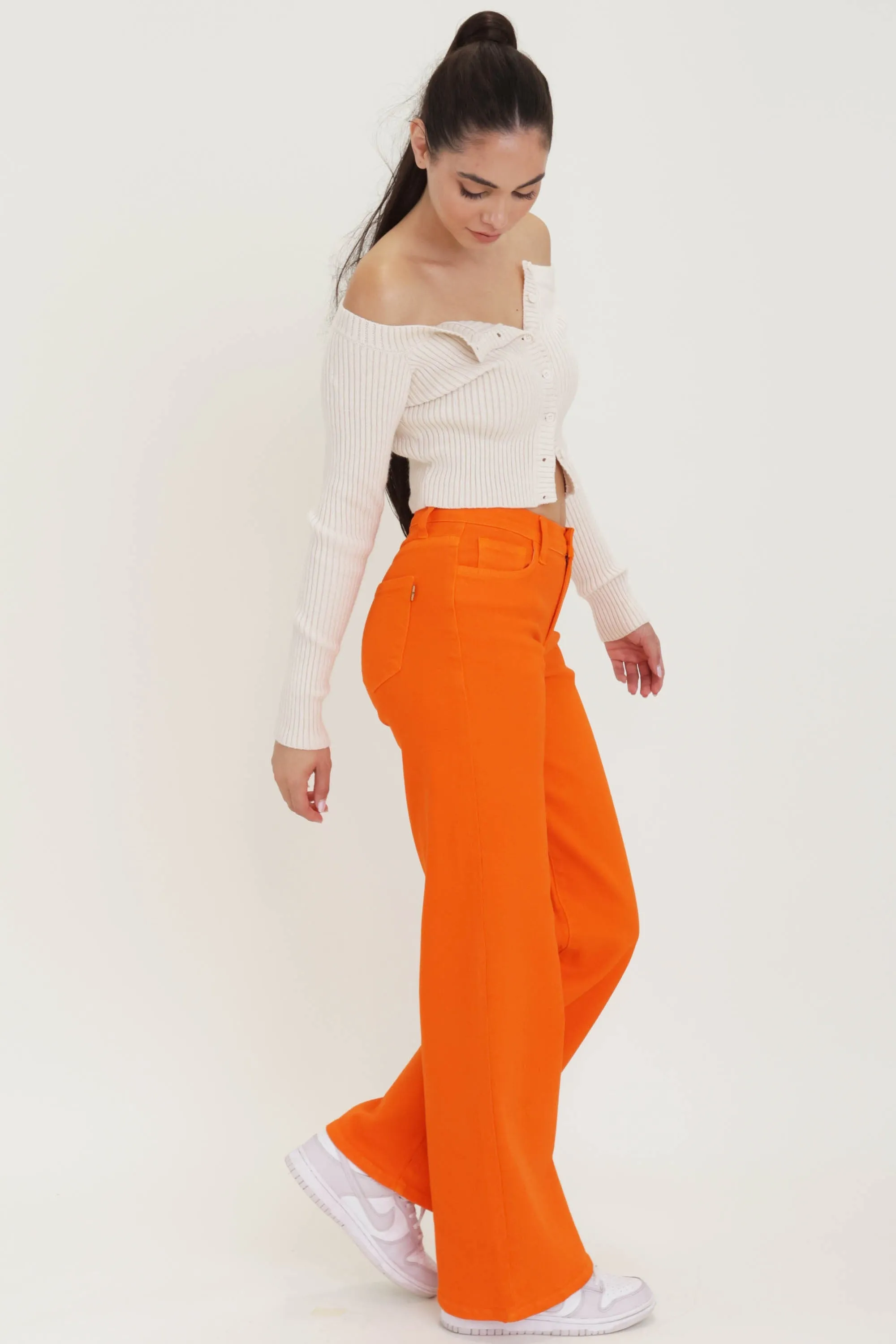 VBRT Color Wide Leg Jeans
