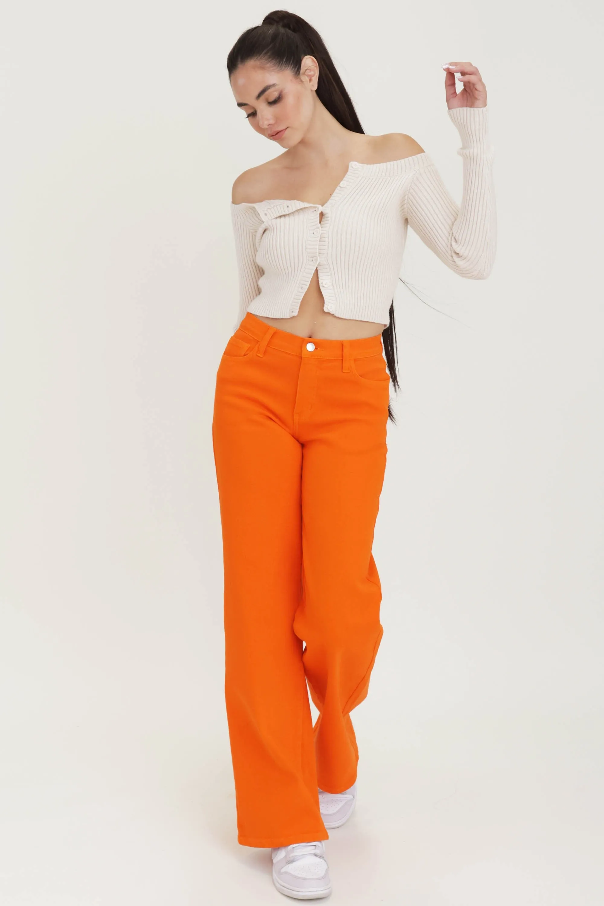 VBRT Color Wide Leg Jeans