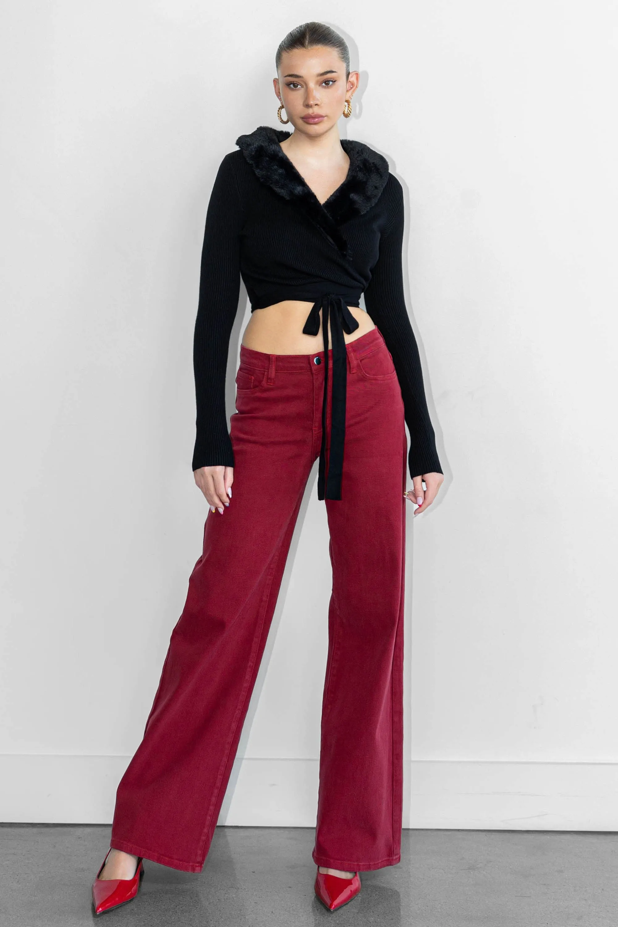 VBRT Color Wide Leg Jeans