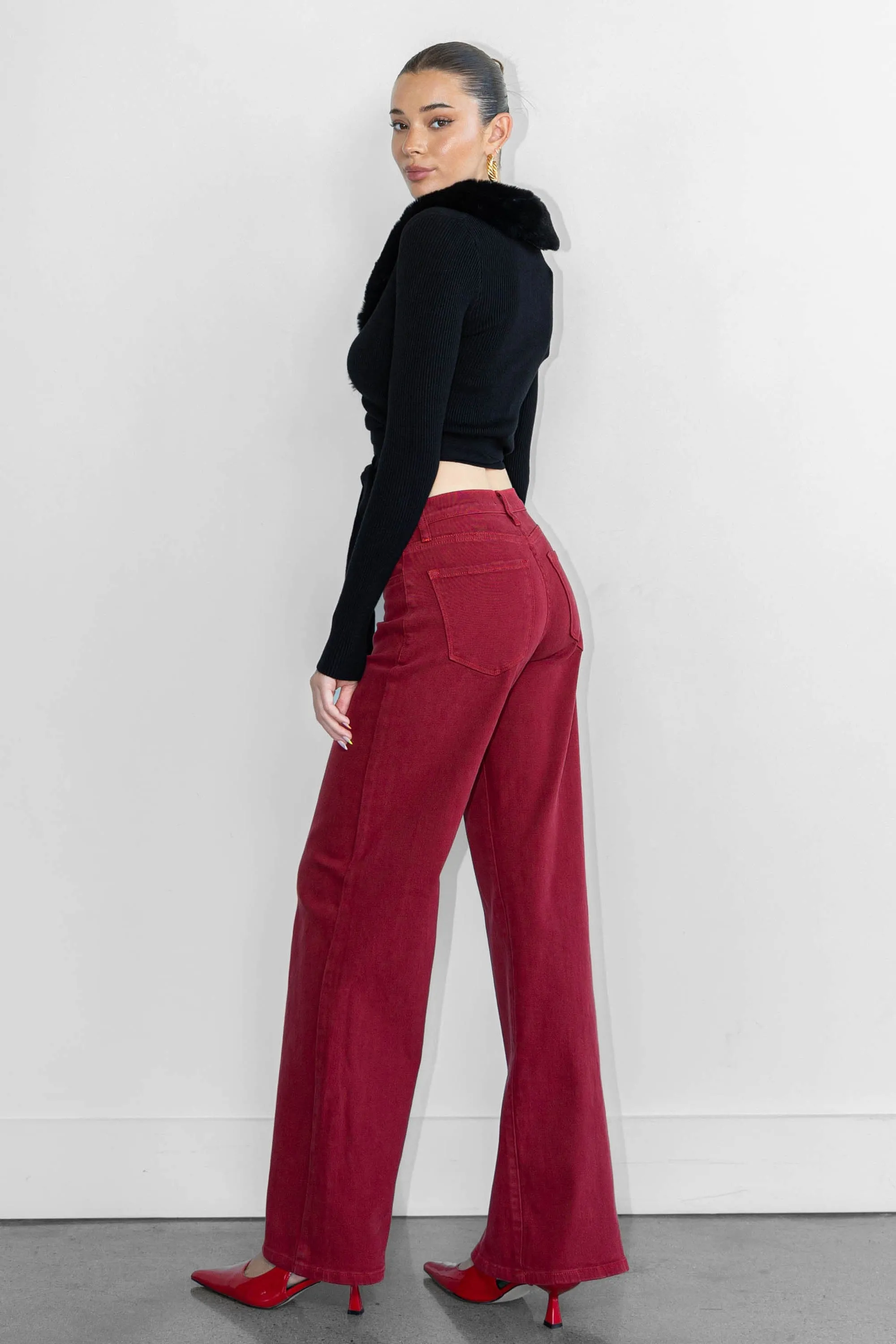 VBRT Color Wide Leg Jeans