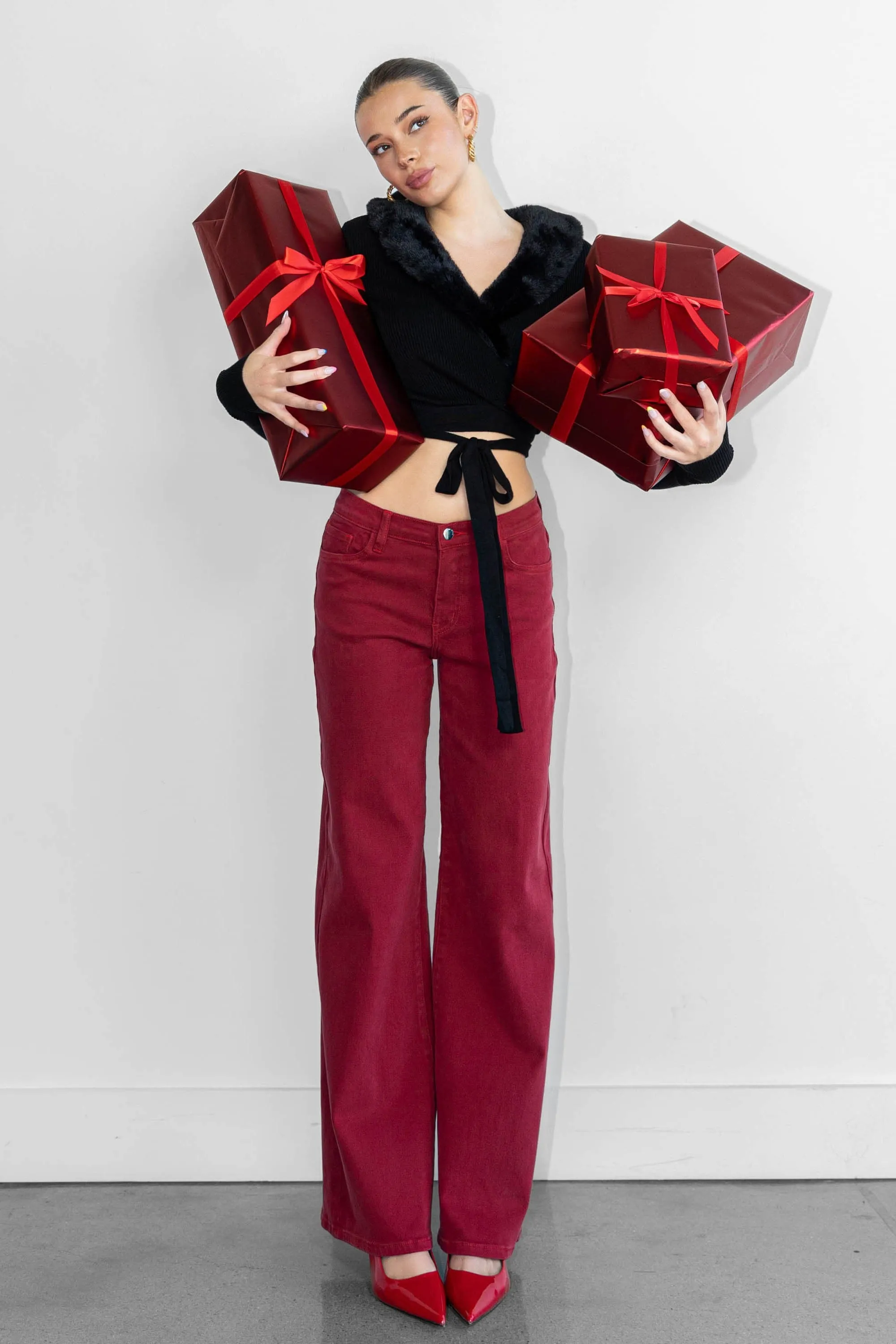 VBRT Color Wide Leg Jeans