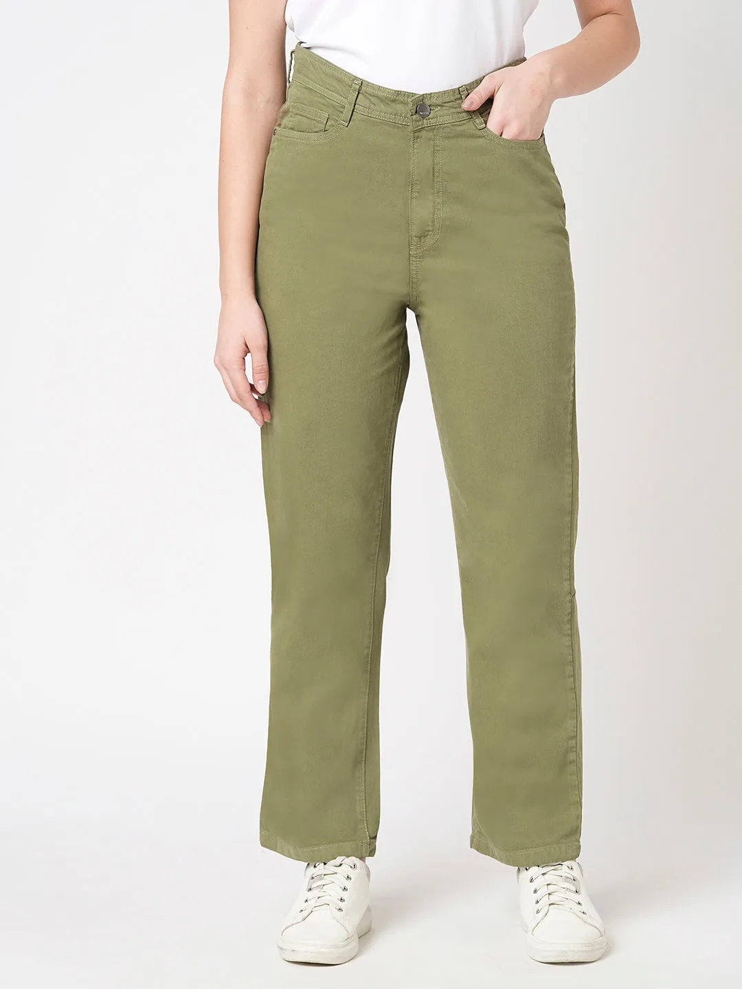 Women High-Rise Loose Straight Fit Jeans