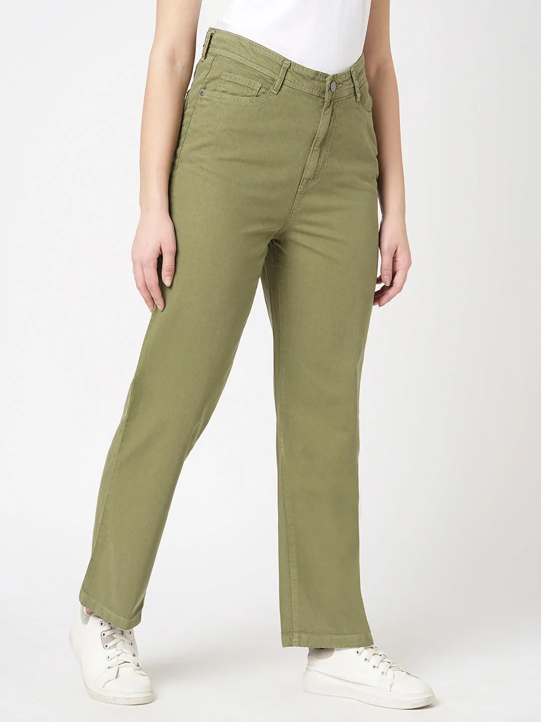 Women High-Rise Loose Straight Fit Jeans